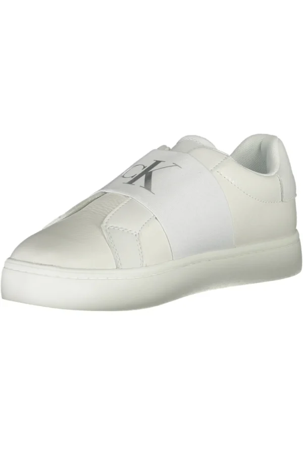 Calvin Klein Women's White Leather Women Sneaker