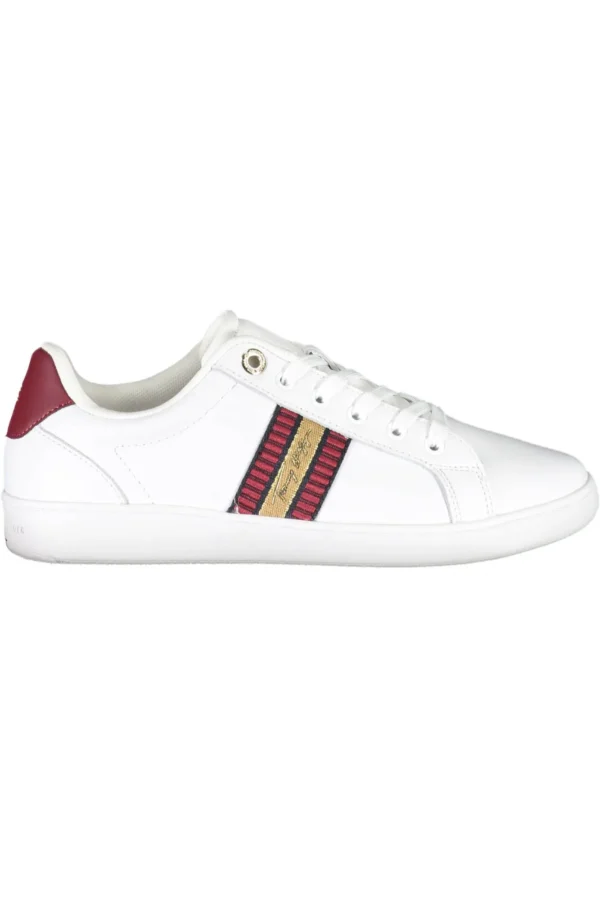 Tommy Hilfiger Women's White Leather Women Sneaker