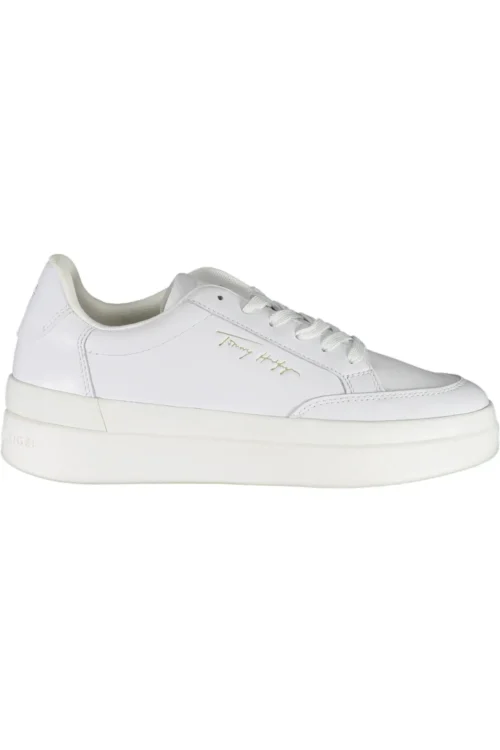 Tommy Hilfiger Women's White Polyester Women Sneaker