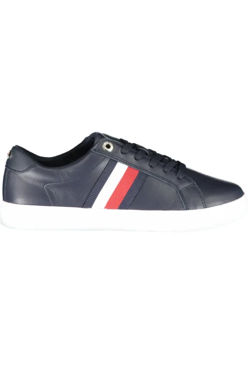 Tommy Hilfiger Women's Blue Leather Women Sneaker