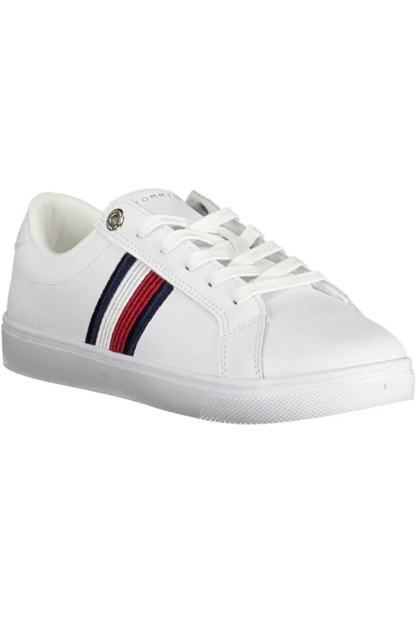 Tommy Hilfiger Women's White Leather Women Sneaker