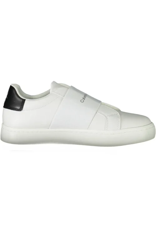 Calvin Klein Women's White Leather Women Sneaker