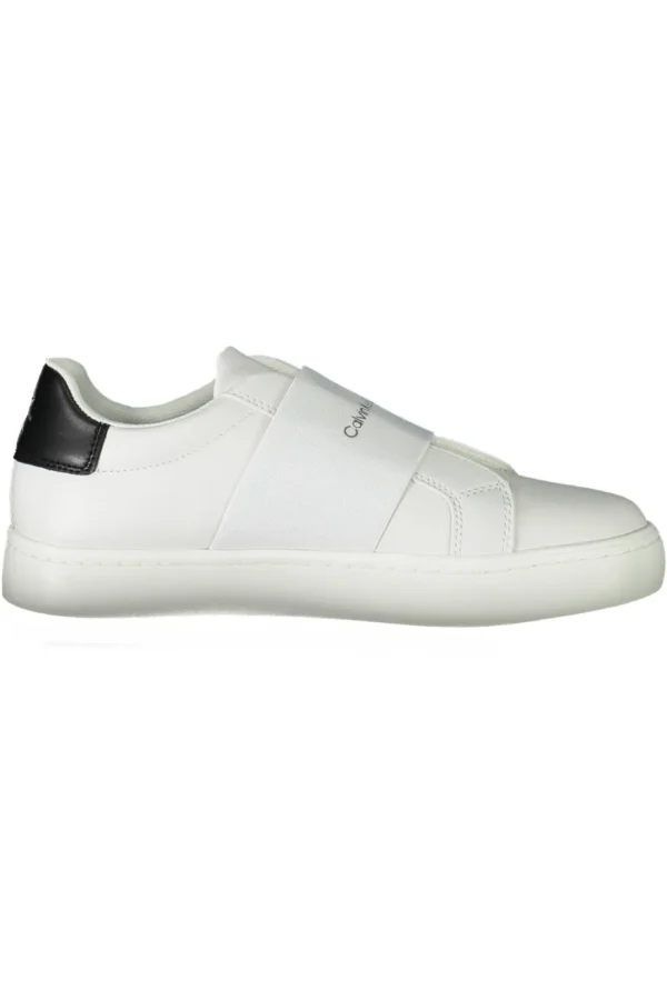 Calvin Klein Women's White Leather Women Sneaker
