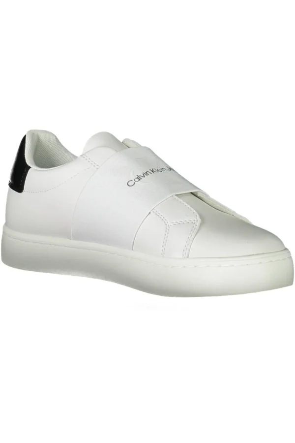 Calvin Klein Women's White Leather Women Sneaker