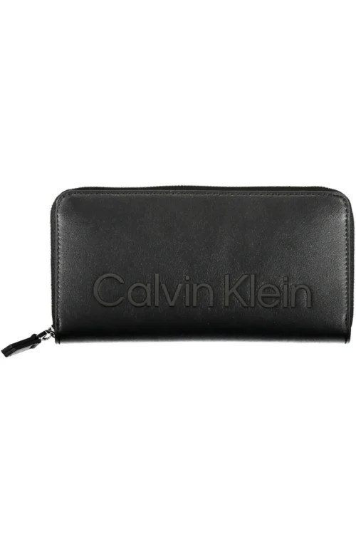 Calvin Klein Black Polyurethane Women Wallet