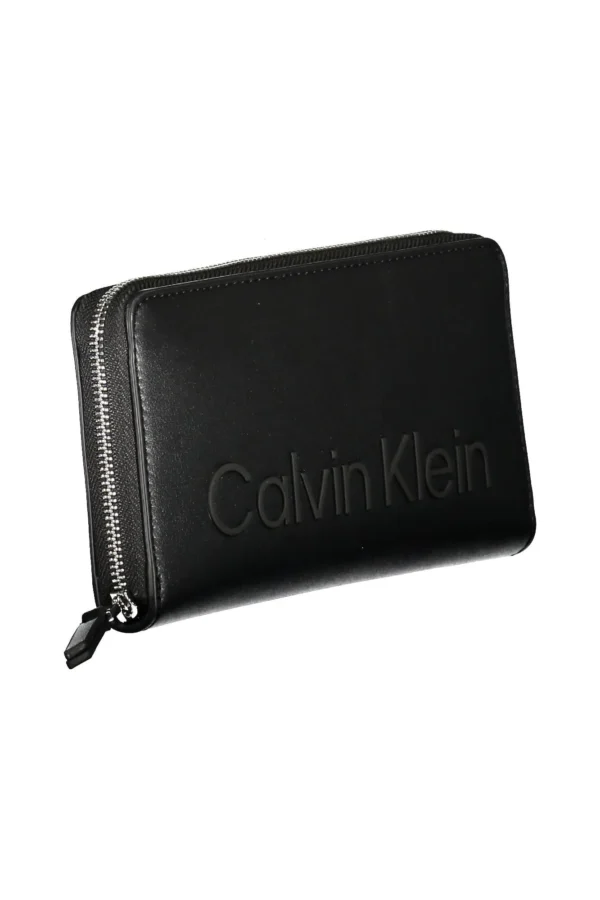 Calvin Klein Black Polyurethane Women Wallet