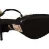 Dolce & Gabbana Women's Elegant Embellished T-Strap Heels Sandals