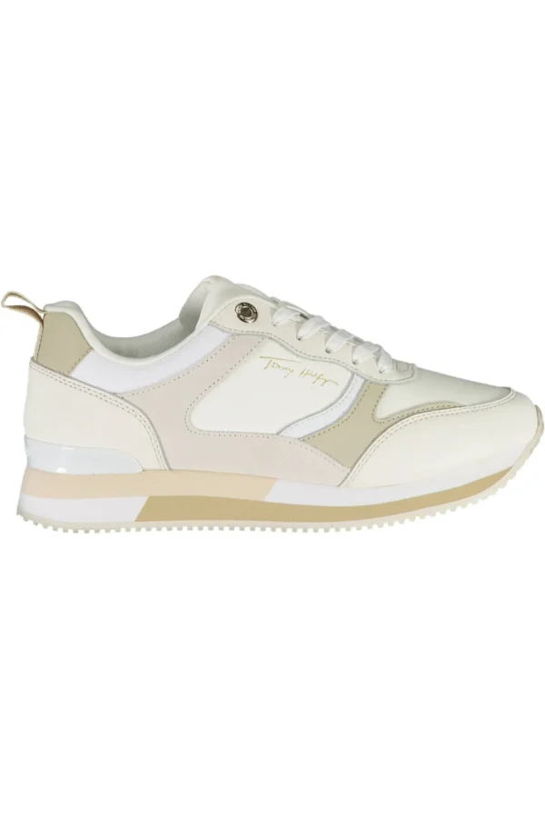 Tommy Hilfiger Women's White Polyester Women Sneaker