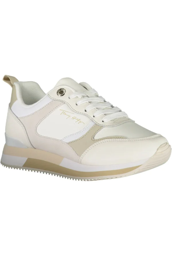 Tommy Hilfiger Women's White Polyester Women Sneaker