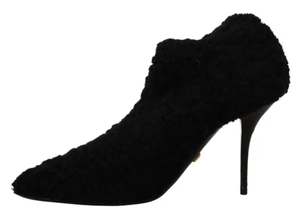 Dolce & Gabbana Women's Elegant Black Mid-Calf Viscose Boots