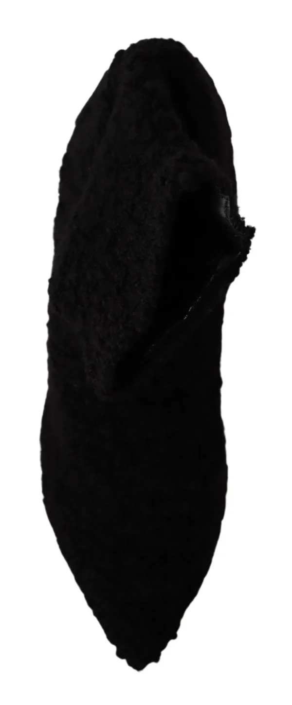 Dolce & Gabbana Women's Elegant Black Mid-Calf Viscose Boots