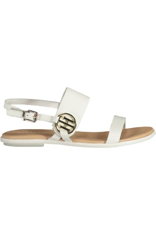 Tommy Hilfiger Women's White Leather Women Sandal