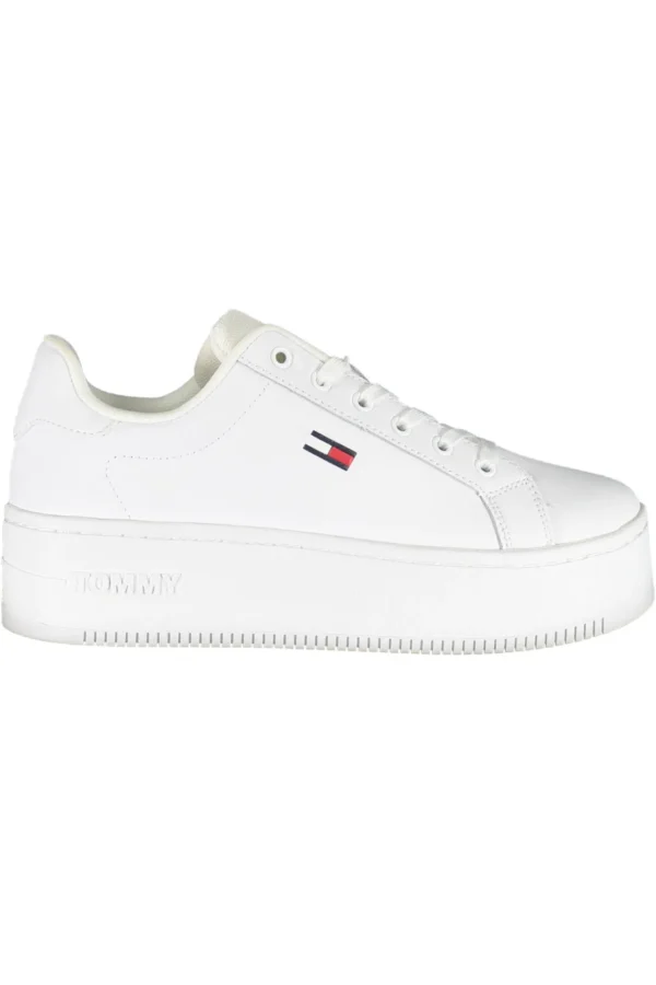 Tommy Hilfiger Women's White Leather Women Sneaker