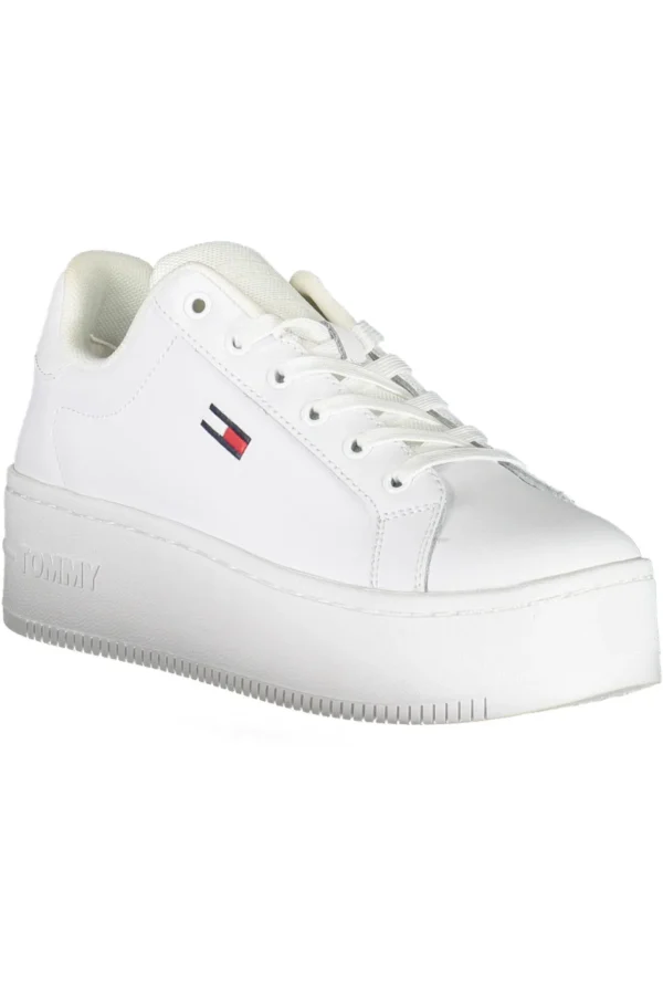 Tommy Hilfiger Women's White Leather Women Sneaker