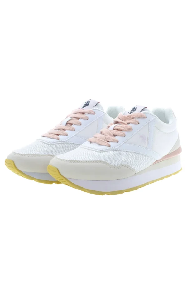 U.S. POLO ASSN. Women's White Polyester Women Sneaker