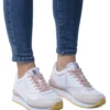 U.S. POLO ASSN. Women's White Polyester Women Sneaker
