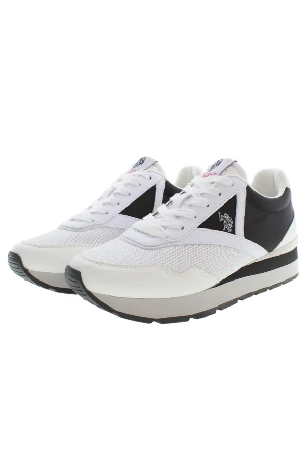 U.S. POLO ASSN. Women's White Polyester Women Sneaker
