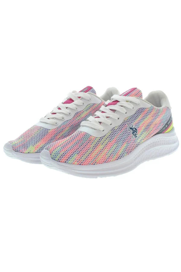 U.S. POLO ASSN. Women's White Polyester Women Sneaker
