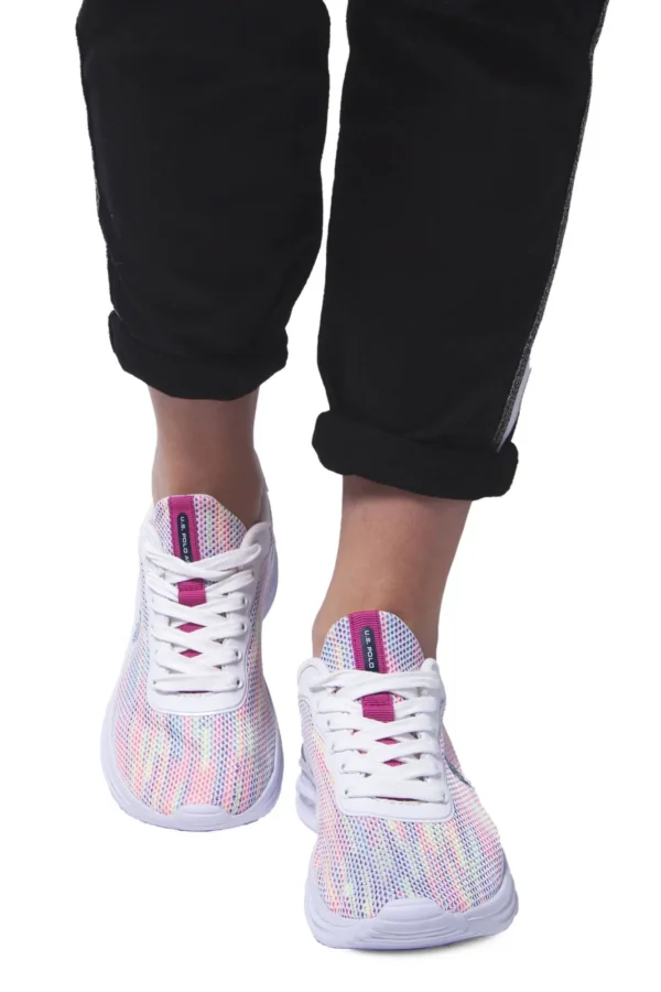 U.S. POLO ASSN. Women's White Polyester Women Sneaker
