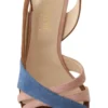 GIA COUTURE Women's Chic Multicolor Suede Slingback Heel Sandals