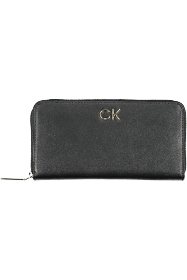 Calvin Klein Black Polyurethane Women Wallet