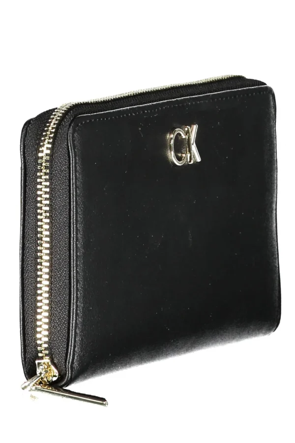 Calvin Klein Black Polyurethane Women Wallet