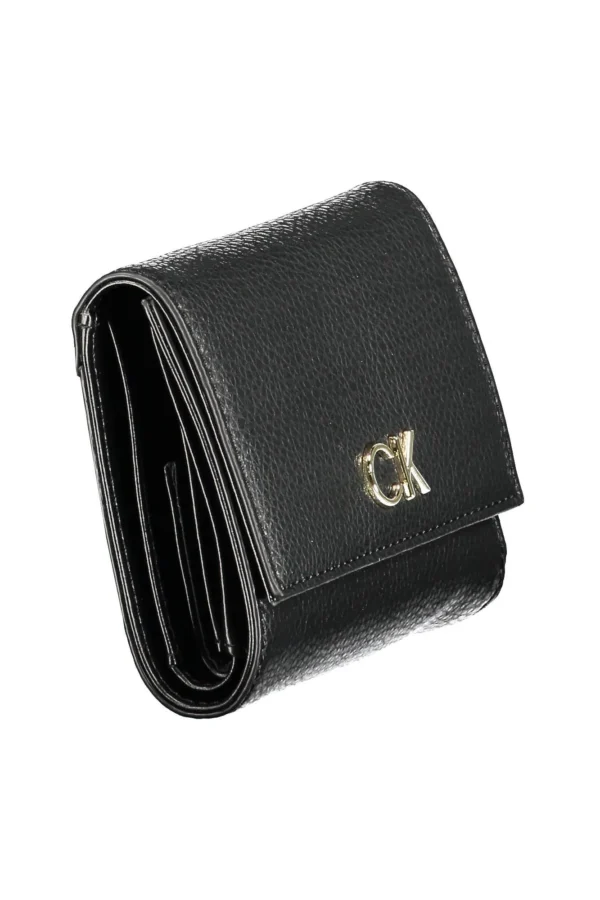 Calvin Klein Black Polyurethane Women Wallet