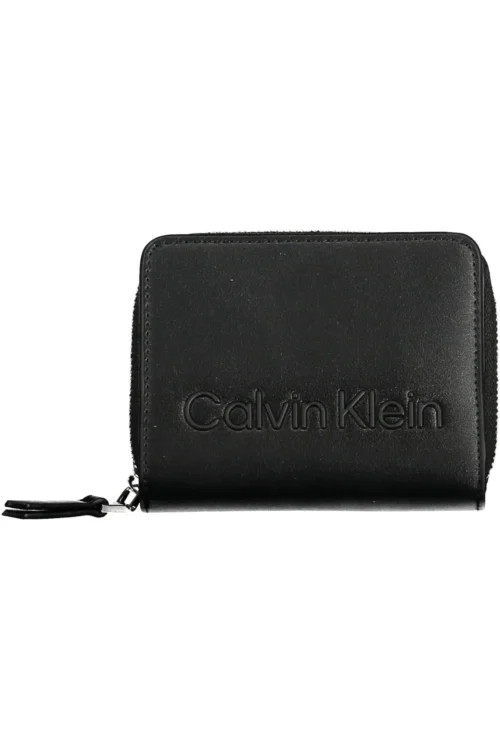 Calvin Klein Black Polyurethane Women Wallet