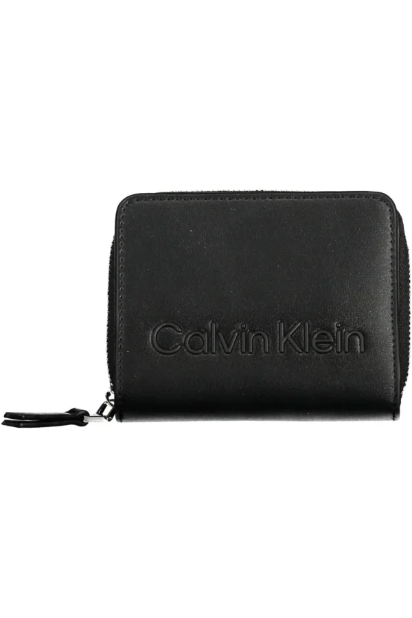 Calvin Klein Black Polyurethane Women Wallet