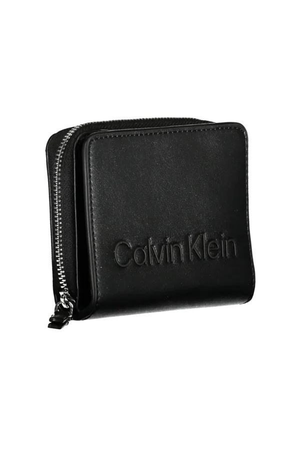Calvin Klein Black Polyurethane Women Wallet