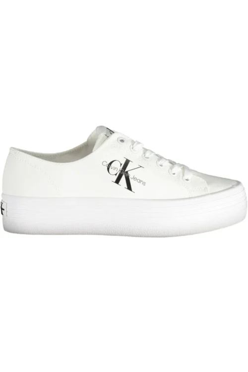 Calvin Klein Women's White Cotton Women Sneaker