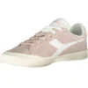 Diadora Women's Pink Leather Women Sneaker