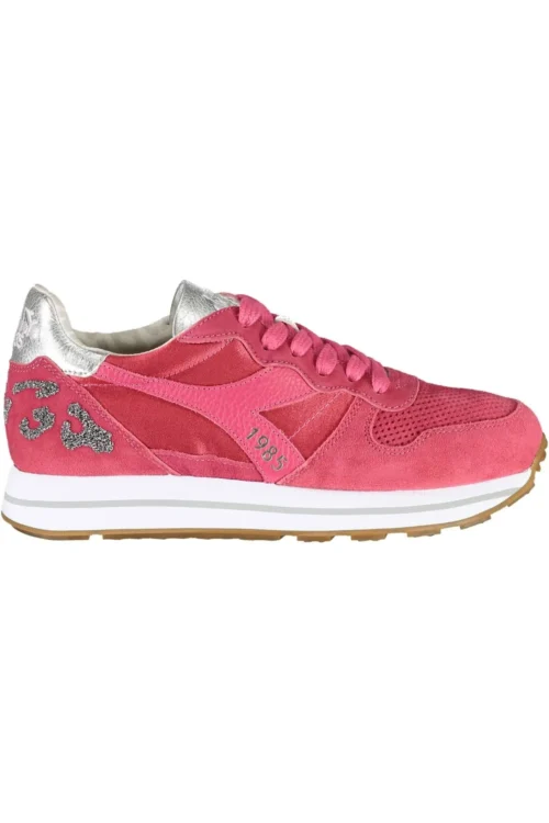 Diadora Women's Red Fabric Women Sneaker