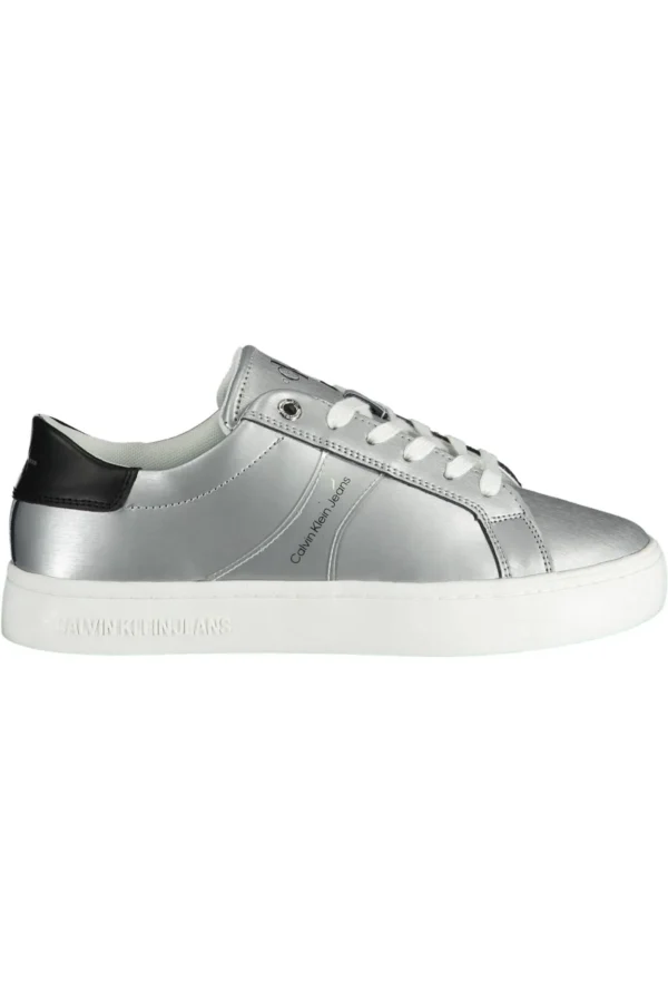 Calvin Klein Women's Silver Cotton Women Sneaker