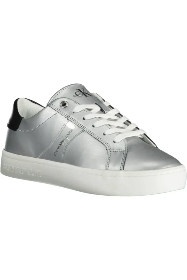 Calvin Klein Women's Silver Cotton Women Sneaker
