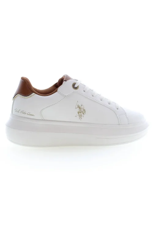 U.S. POLO ASSN. Women's White Polyester Women Sneaker