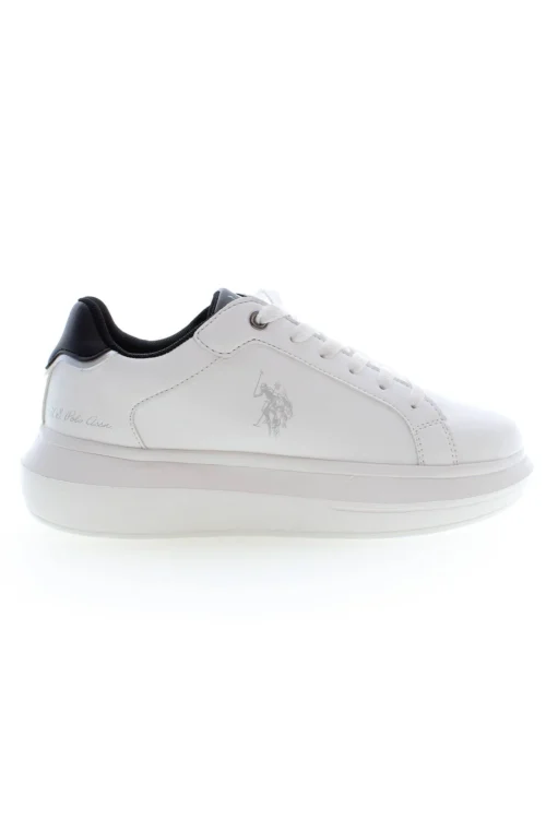 U.S. POLO ASSN. Women's White Polyester Women Sneaker