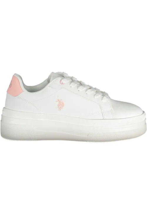 U.S. POLO ASSN. Women's White Polyester Women Sneaker