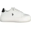 U.S. POLO ASSN. Women's White Polyester Women Sneaker