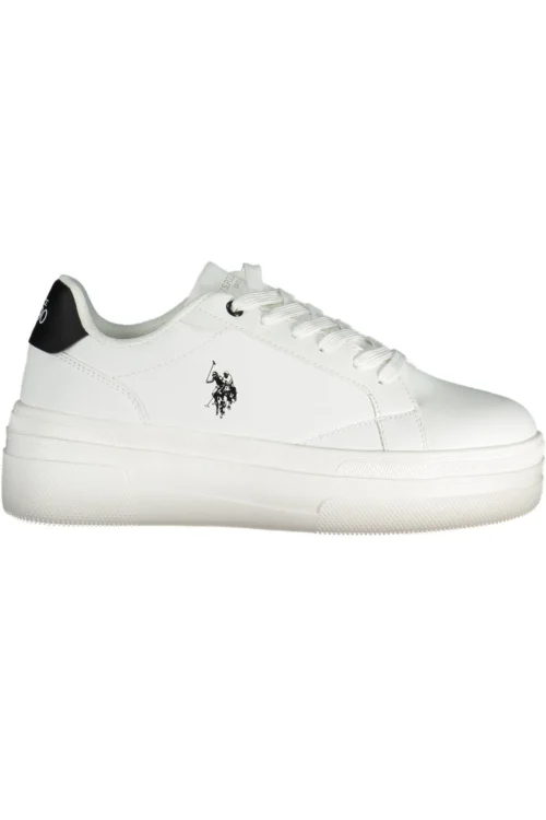 U.S. POLO ASSN. Women's White Polyester Women Sneaker