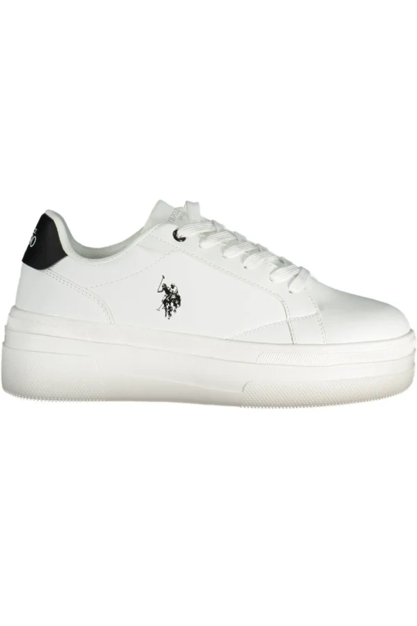 U.S. POLO ASSN. Women's White Polyester Women Sneaker