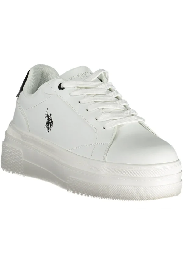 U.S. POLO ASSN. Women's White Polyester Women Sneaker