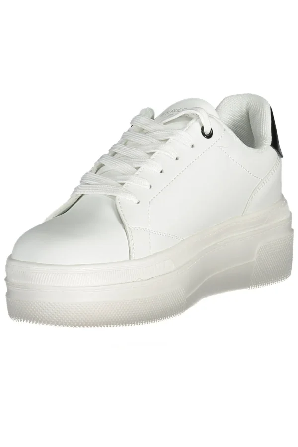 U.S. POLO ASSN. Women's White Polyester Women Sneaker