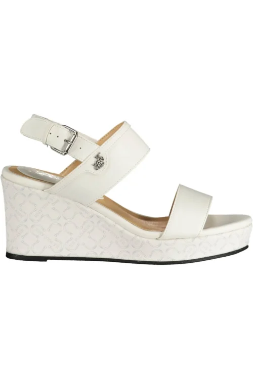 U.S. POLO ASSN. Women's White Eco Leather Women Sandal