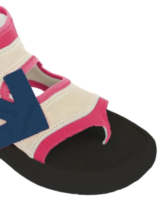 Off-White Women's Fuchsia Neoprene Suede Sandals