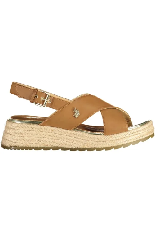 U.S. POLO ASSN. Women's Brown Eco Leather Women Sandal