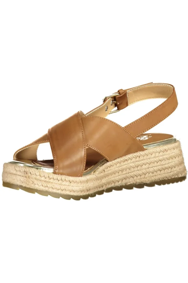 U.S. POLO ASSN. Women's Brown Eco Leather Women Sandal