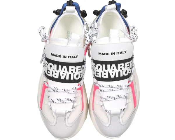 Dsquared² Women's Chic White Lace-Up Leather Sneakers