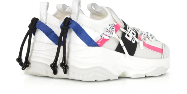 Dsquared² Women's Chic White Lace-Up Leather Sneakers