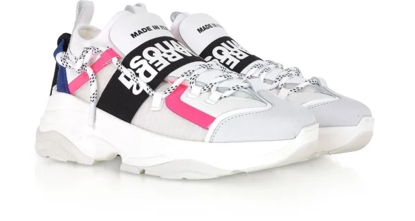 Dsquared² Women's Chic White Lace-Up Leather Sneakers